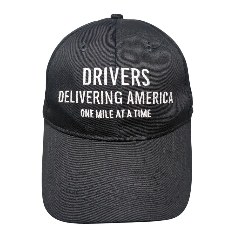 Drivers Delivering America One Mile At A Time Strapback Hat Black OSFA Capsmith